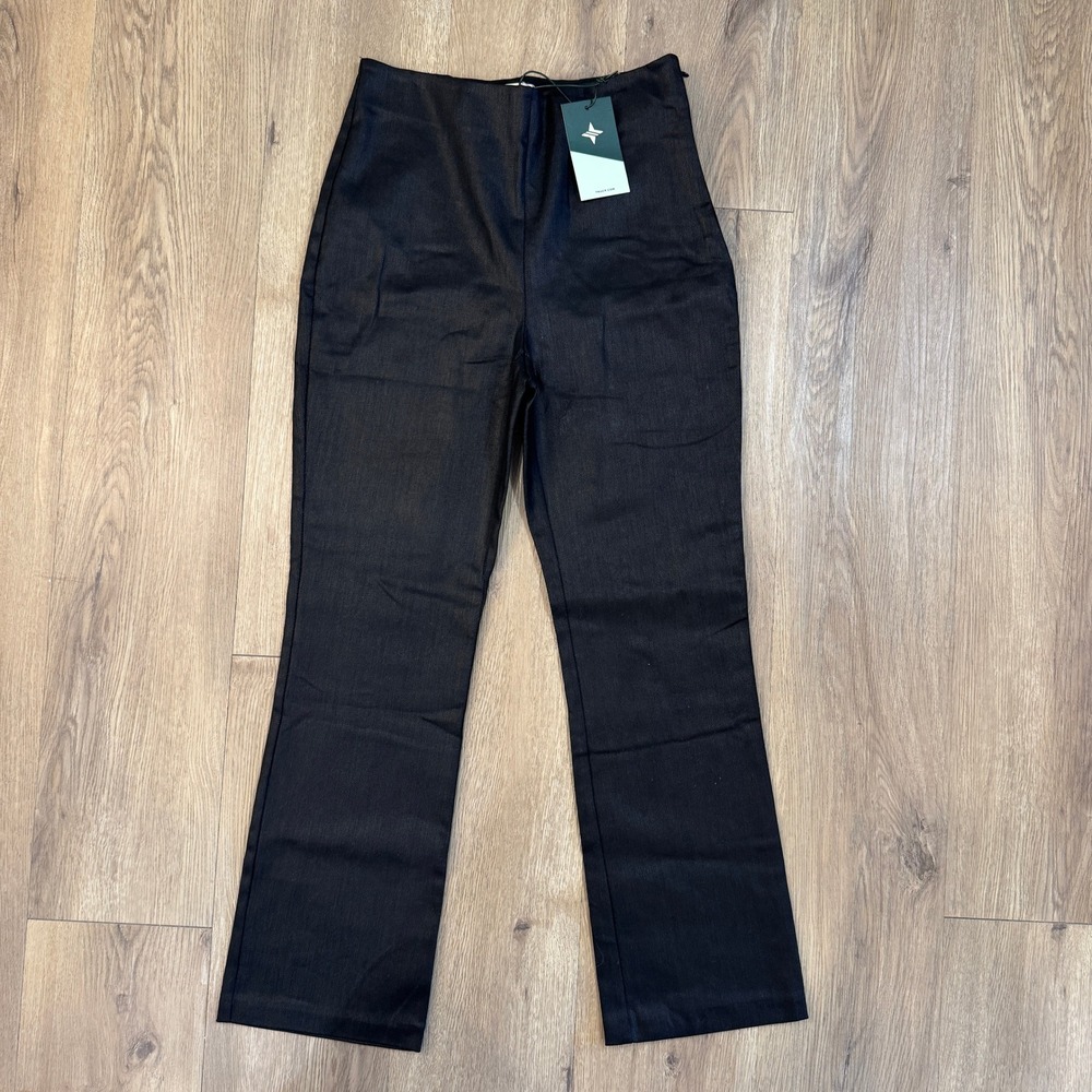 Tuckernuck Black Wax Ashford Pants High Rise Kick Flare Size Medium NEW